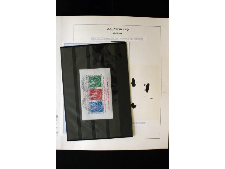1948/90, gestempelte kpl. Sammlung, Schwarzaufdruck und Bl.1 mit Fotoattest Schlegel BPP, Rotaufdruck sign. Lippschütz BPP