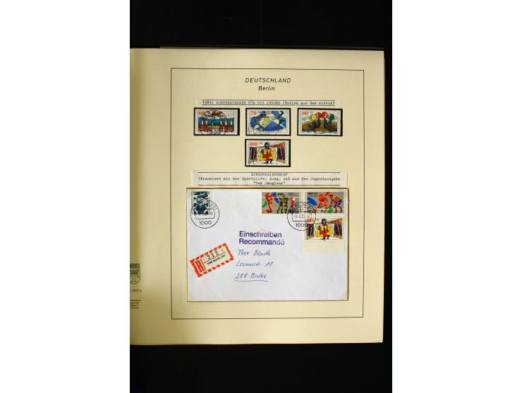 1948/90, gestempelte kpl. Sammlung, Schwarzaufdruck und Bl.1 mit Fotoattest Schlegel BPP, Rotaufdruck sign. Lippschütz BPP