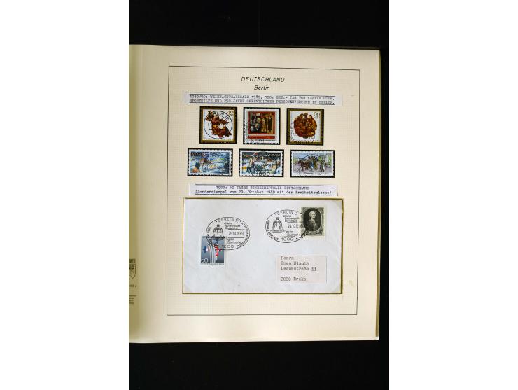 1948/90, gestempelte kpl. Sammlung, Schwarzaufdruck und Bl.1 mit Fotoattest Schlegel BPP, Rotaufdruck sign. Lippschütz BPP