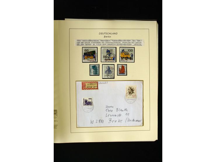 1948/90, gestempelte kpl. Sammlung, Schwarzaufdruck und Bl.1 mit Fotoattest Schlegel BPP, Rotaufdruck sign. Lippschütz BPP