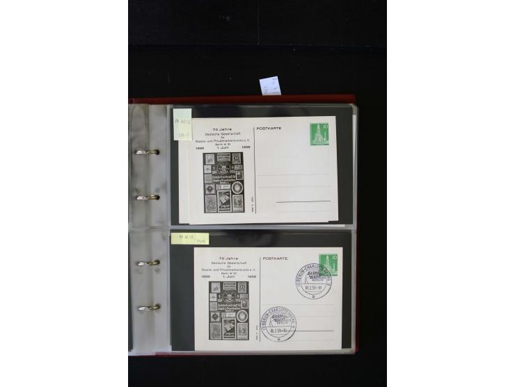 1952/90, Privatganzsachen-Sammlung mit ca. 1300 Umschlägen, Karten, Streifbändern etc., ungebraucht und gestempelt mit Double