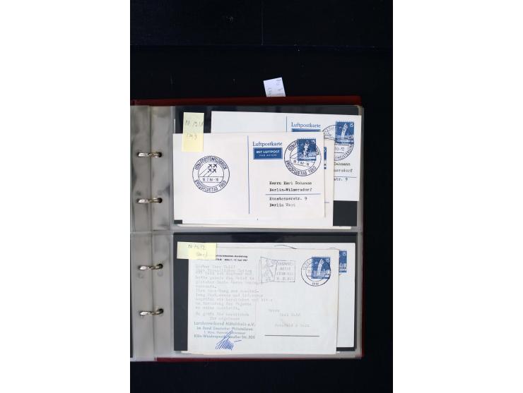 1952/90, Privatganzsachen-Sammlung mit ca. 1300 Umschlägen, Karten, Streifbändern etc., ungebraucht und gestempelt mit Double