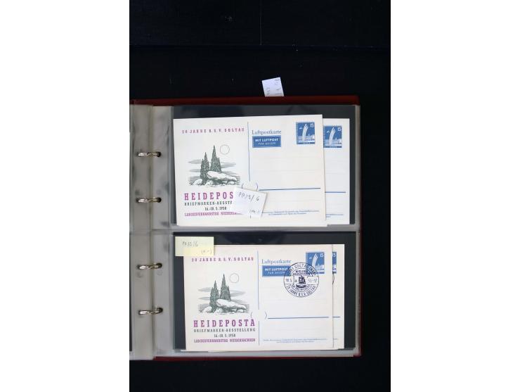 1952/90, Privatganzsachen-Sammlung mit ca. 1300 Umschlägen, Karten, Streifbändern etc., ungebraucht und gestempelt mit Double