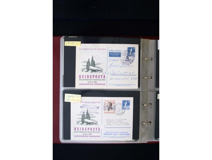 1952/90, Privatganzsachen-Sammlung mit ca. 1300 Umschlägen, Karten, Streifbändern etc., ungebraucht und gestempelt mit Double