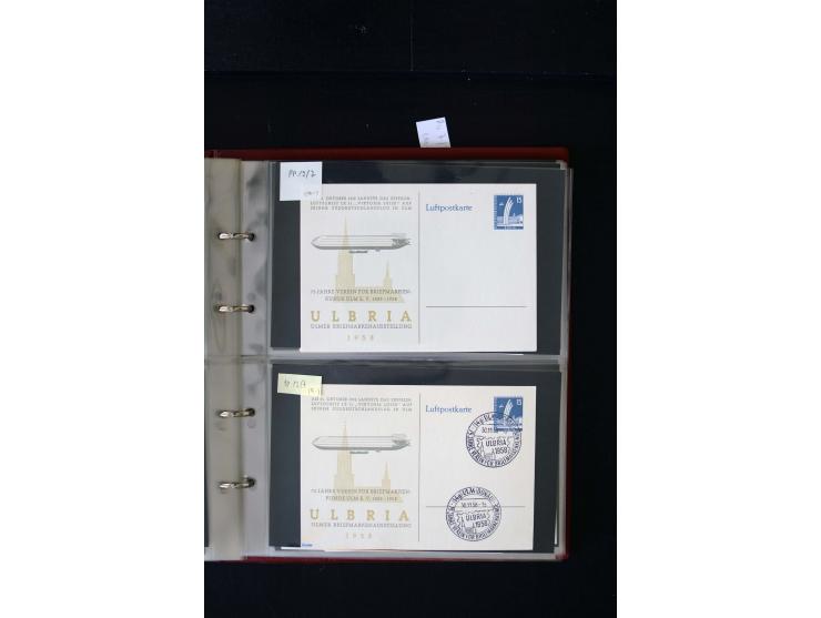 1952/90, Privatganzsachen-Sammlung mit ca. 1300 Umschlägen, Karten, Streifbändern etc., ungebraucht und gestempelt mit Double
