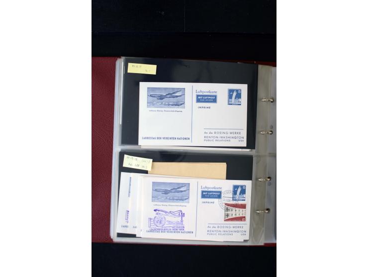 1952/90, Privatganzsachen-Sammlung mit ca. 1300 Umschlägen, Karten, Streifbändern etc., ungebraucht und gestempelt mit Double