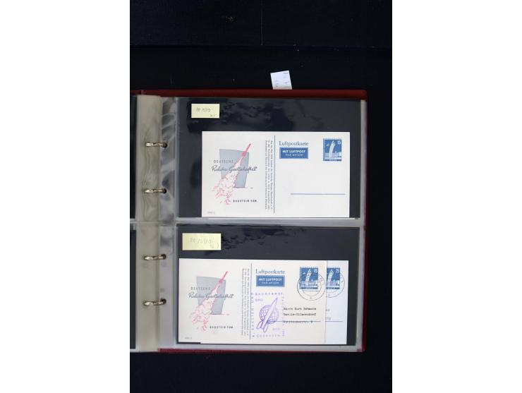 1952/90, Privatganzsachen-Sammlung mit ca. 1300 Umschlägen, Karten, Streifbändern etc., ungebraucht und gestempelt mit Double