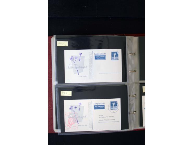 1952/90, Privatganzsachen-Sammlung mit ca. 1300 Umschlägen, Karten, Streifbändern etc., ungebraucht und gestempelt mit Double