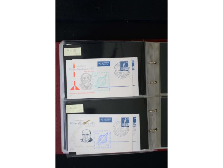 1952/90, Privatganzsachen-Sammlung mit ca. 1300 Umschlägen, Karten, Streifbändern etc., ungebraucht und gestempelt mit Double