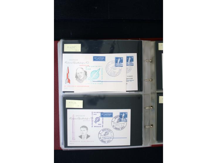 1952/90, Privatganzsachen-Sammlung mit ca. 1300 Umschlägen, Karten, Streifbändern etc., ungebraucht und gestempelt mit Double