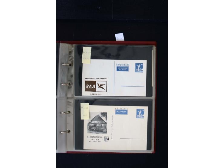 1952/90, Privatganzsachen-Sammlung mit ca. 1300 Umschlägen, Karten, Streifbändern etc., ungebraucht und gestempelt mit Double