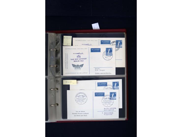 1952/90, Privatganzsachen-Sammlung mit ca. 1300 Umschlägen, Karten, Streifbändern etc., ungebraucht und gestempelt mit Double