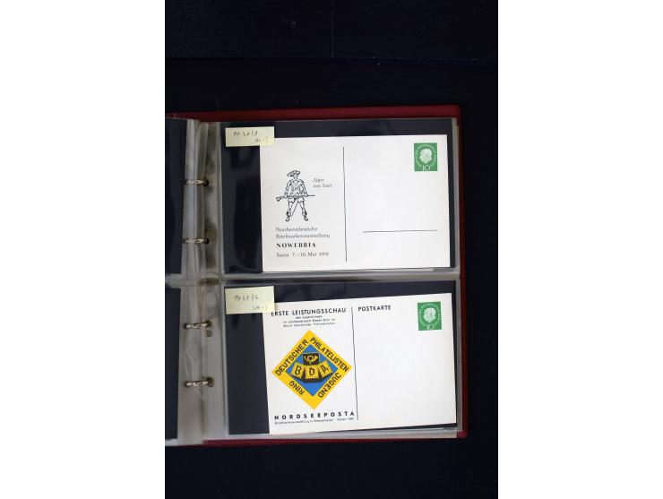 1952/90, Privatganzsachen-Sammlung mit ca. 1300 Umschlägen, Karten, Streifbändern etc., ungebraucht und gestempelt mit Double