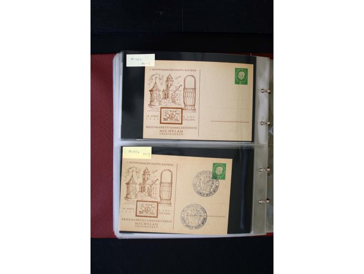 1952/90, Privatganzsachen-Sammlung mit ca. 1300 Umschlägen, Karten, Streifbändern etc., ungebraucht und gestempelt mit Double