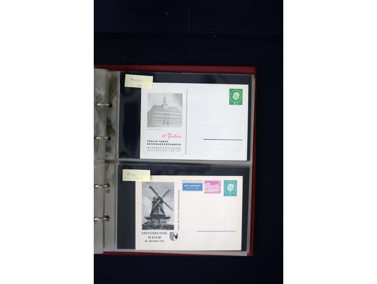 1952/90, Privatganzsachen-Sammlung mit ca. 1300 Umschlägen, Karten, Streifbändern etc., ungebraucht und gestempelt mit Double