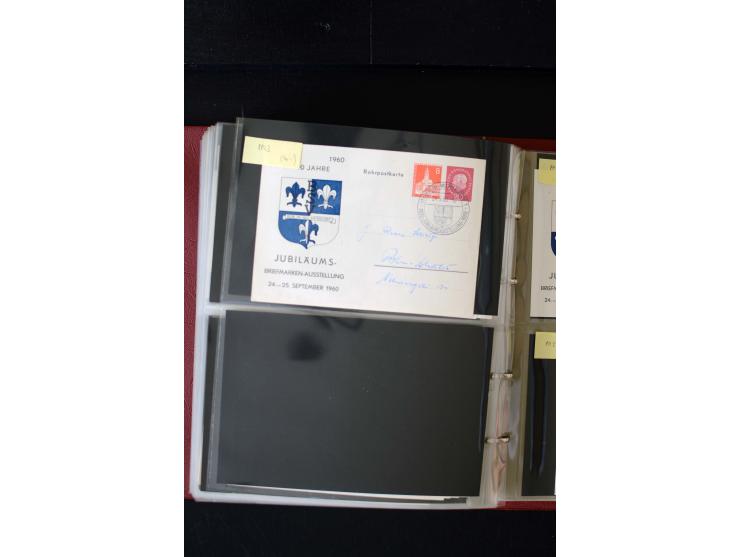 1952/90, Privatganzsachen-Sammlung mit ca. 1300 Umschlägen, Karten, Streifbändern etc., ungebraucht und gestempelt mit Double