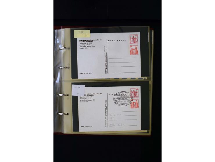 1952/90, Privatganzsachen-Sammlung mit ca. 1300 Umschlägen, Karten, Streifbändern etc., ungebraucht und gestempelt mit Double