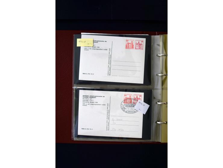1952/90, Privatganzsachen-Sammlung mit ca. 1300 Umschlägen, Karten, Streifbändern etc., ungebraucht und gestempelt mit Double