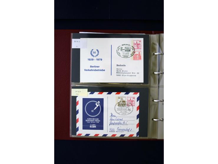 1952/90, Privatganzsachen-Sammlung mit ca. 1300 Umschlägen, Karten, Streifbändern etc., ungebraucht und gestempelt mit Double