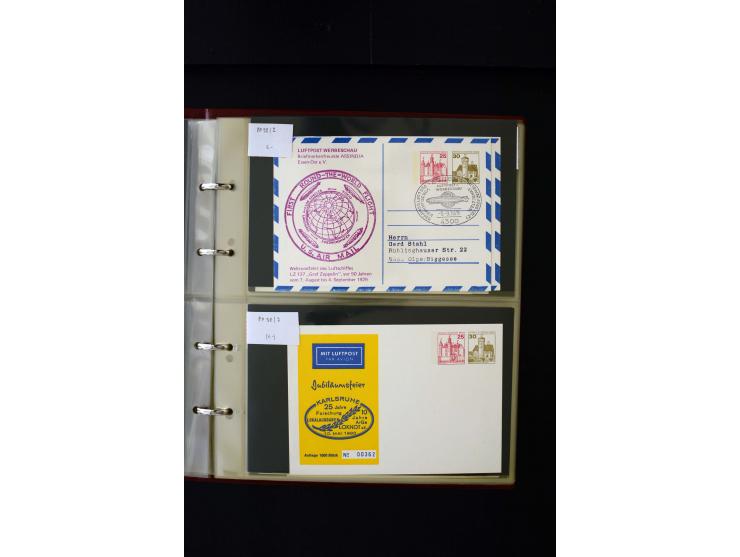 1952/90, Privatganzsachen-Sammlung mit ca. 1300 Umschlägen, Karten, Streifbändern etc., ungebraucht und gestempelt mit Double