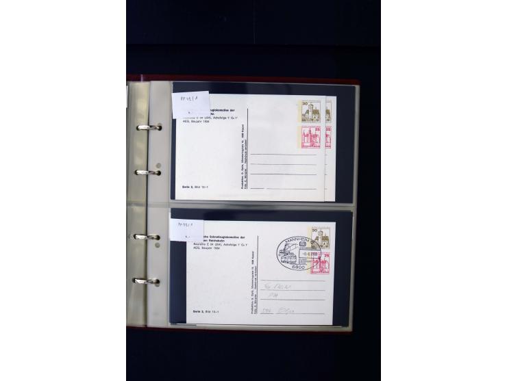 1952/90, Privatganzsachen-Sammlung mit ca. 1300 Umschlägen, Karten, Streifbändern etc., ungebraucht und gestempelt mit Double