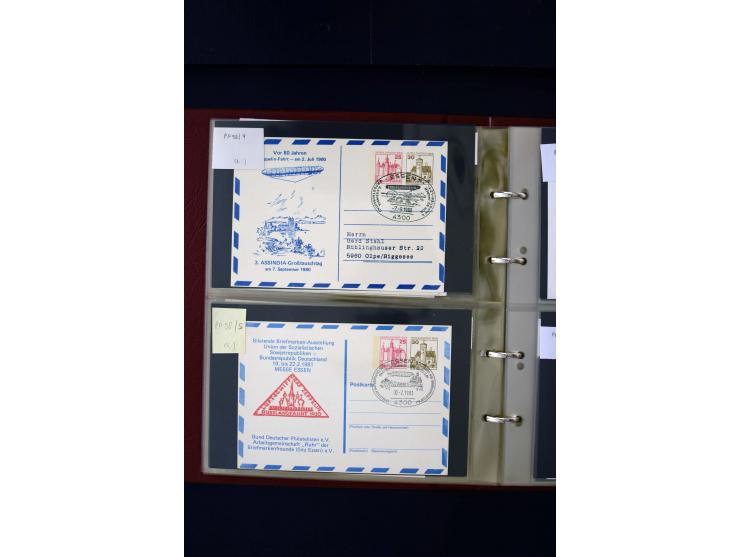 1952/90, Privatganzsachen-Sammlung mit ca. 1300 Umschlägen, Karten, Streifbändern etc., ungebraucht und gestempelt mit Double