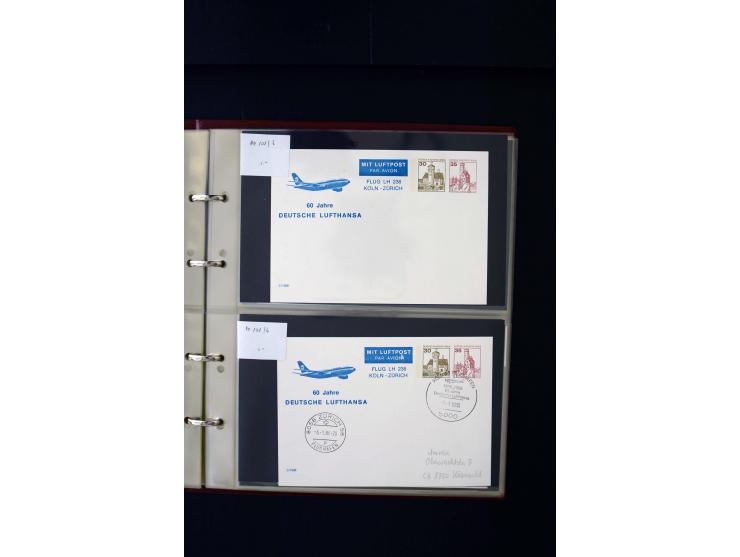 1952/90, Privatganzsachen-Sammlung mit ca. 1300 Umschlägen, Karten, Streifbändern etc., ungebraucht und gestempelt mit Double