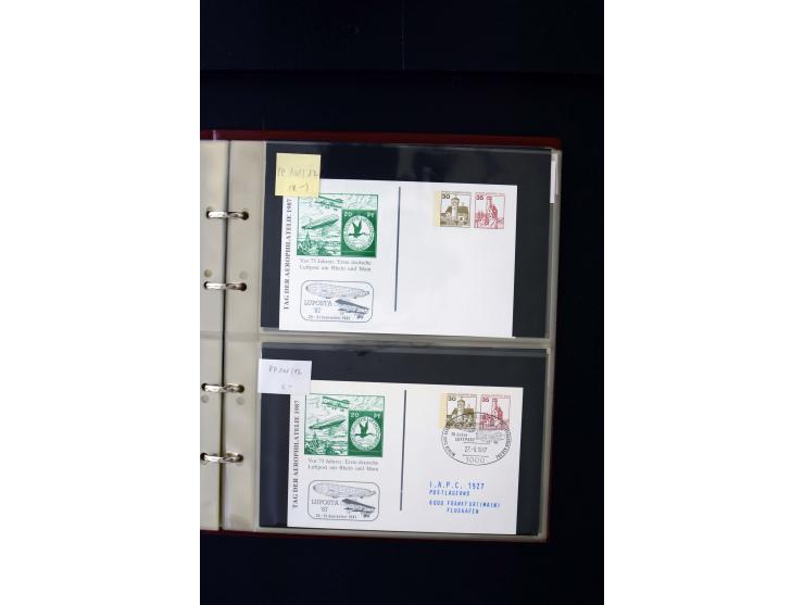 1952/90, Privatganzsachen-Sammlung mit ca. 1300 Umschlägen, Karten, Streifbändern etc., ungebraucht und gestempelt mit Double