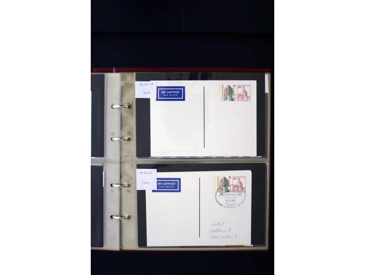 1952/90, Privatganzsachen-Sammlung mit ca. 1300 Umschlägen, Karten, Streifbändern etc., ungebraucht und gestempelt mit Double