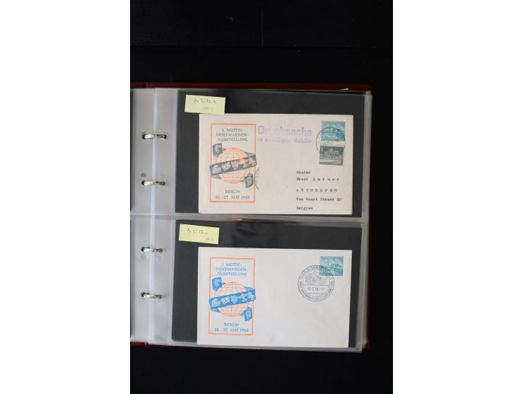1952/90, Privatganzsachen-Sammlung mit ca. 1300 Umschlägen, Karten, Streifbändern etc., ungebraucht und gestempelt mit Double