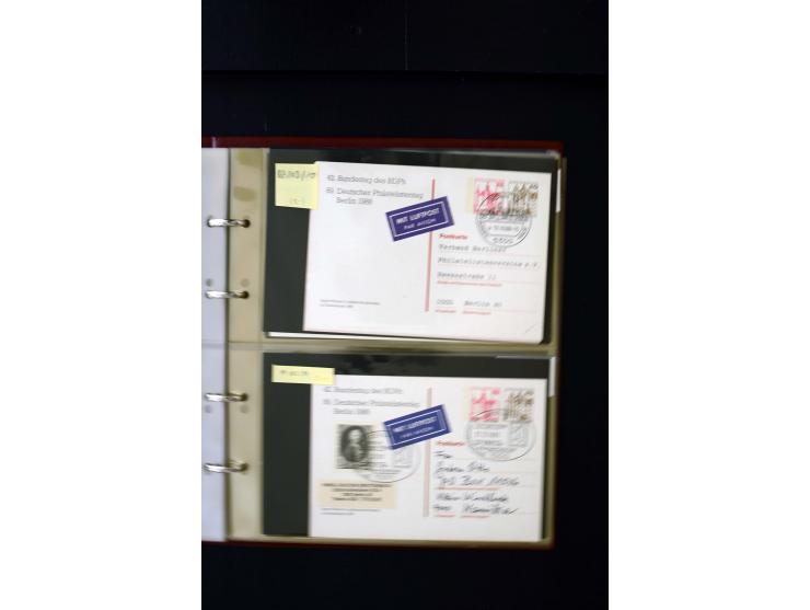 1952/90, Privatganzsachen-Sammlung mit ca. 1300 Umschlägen, Karten, Streifbändern etc., ungebraucht und gestempelt mit Double