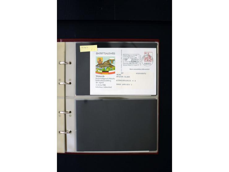 1952/90, Privatganzsachen-Sammlung mit ca. 1300 Umschlägen, Karten, Streifbändern etc., ungebraucht und gestempelt mit Double