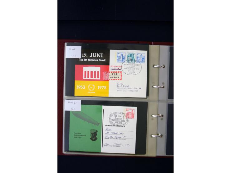 1952/90, Privatganzsachen-Sammlung mit ca. 1300 Umschlägen, Karten, Streifbändern etc., ungebraucht und gestempelt mit Double