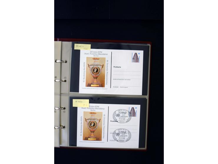1952/90, Privatganzsachen-Sammlung mit ca. 1300 Umschlägen, Karten, Streifbändern etc., ungebraucht und gestempelt mit Double