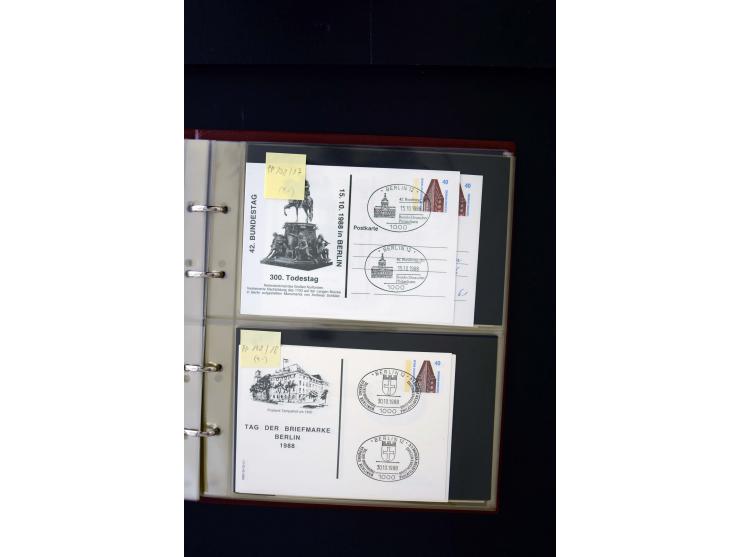 1952/90, Privatganzsachen-Sammlung mit ca. 1300 Umschlägen, Karten, Streifbändern etc., ungebraucht und gestempelt mit Double