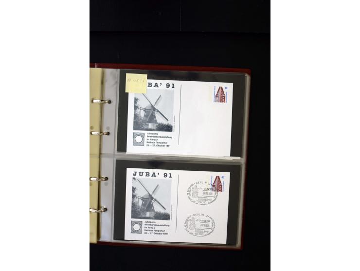 1952/90, Privatganzsachen-Sammlung mit ca. 1300 Umschlägen, Karten, Streifbändern etc., ungebraucht und gestempelt mit Double