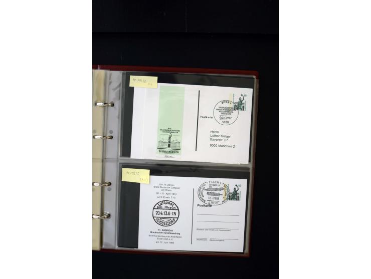 1952/90, Privatganzsachen-Sammlung mit ca. 1300 Umschlägen, Karten, Streifbändern etc., ungebraucht und gestempelt mit Double