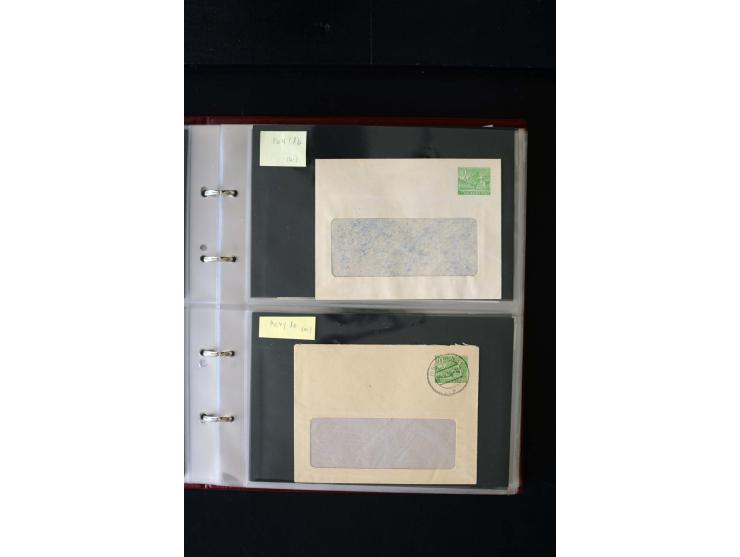 1952/90, Privatganzsachen-Sammlung mit ca. 1300 Umschlägen, Karten, Streifbändern etc., ungebraucht und gestempelt mit Double