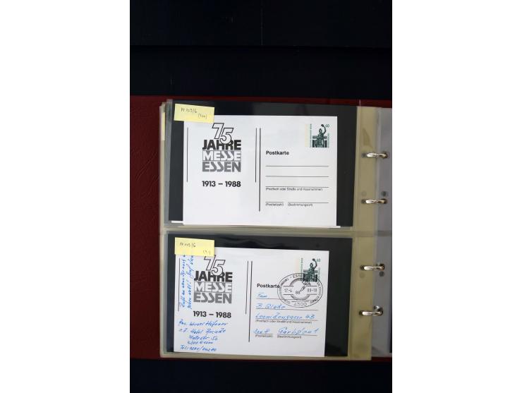 1952/90, Privatganzsachen-Sammlung mit ca. 1300 Umschlägen, Karten, Streifbändern etc., ungebraucht und gestempelt mit Double