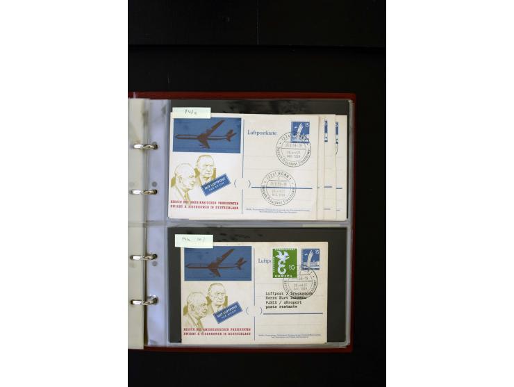 1952/90, Privatganzsachen-Sammlung mit ca. 1300 Umschlägen, Karten, Streifbändern etc., ungebraucht und gestempelt mit Double