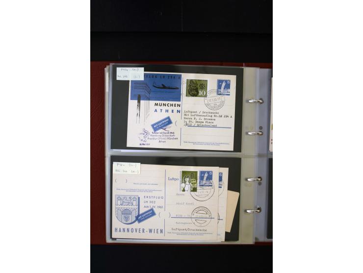 1952/90, Privatganzsachen-Sammlung mit ca. 1300 Umschlägen, Karten, Streifbändern etc., ungebraucht und gestempelt mit Double