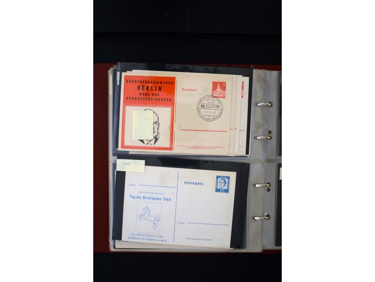 1952/90, Privatganzsachen-Sammlung mit ca. 1300 Umschlägen, Karten, Streifbändern etc., ungebraucht und gestempelt mit Double