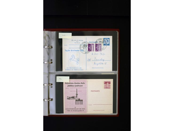 1952/90, Privatganzsachen-Sammlung mit ca. 1300 Umschlägen, Karten, Streifbändern etc., ungebraucht und gestempelt mit Double