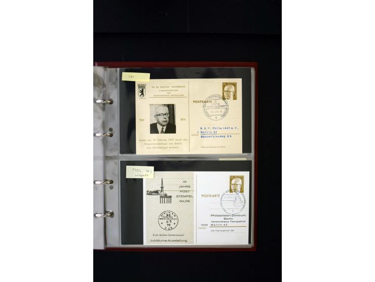 1952/90, Privatganzsachen-Sammlung mit ca. 1300 Umschlägen, Karten, Streifbändern etc., ungebraucht und gestempelt mit Double