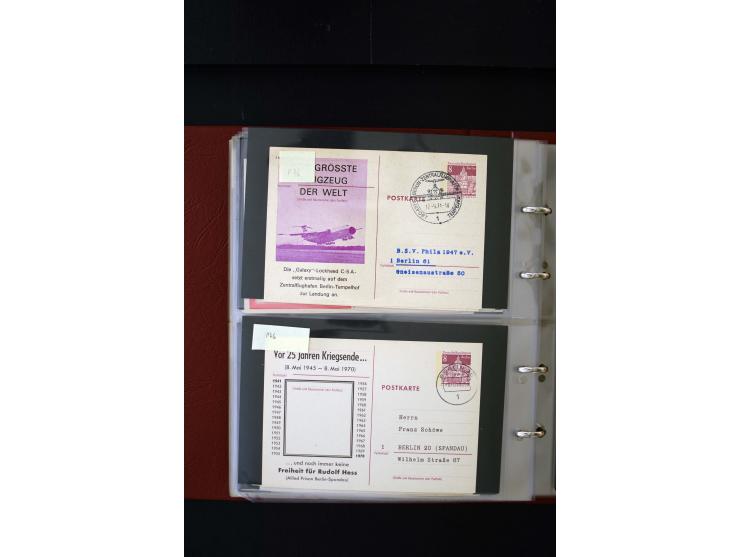 1952/90, Privatganzsachen-Sammlung mit ca. 1300 Umschlägen, Karten, Streifbändern etc., ungebraucht und gestempelt mit Double
