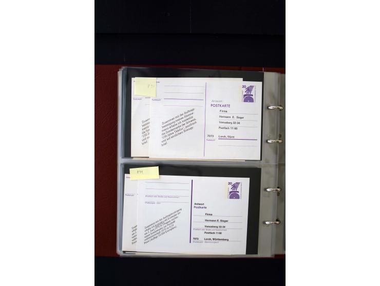 1952/90, Privatganzsachen-Sammlung mit ca. 1300 Umschlägen, Karten, Streifbändern etc., ungebraucht und gestempelt mit Double