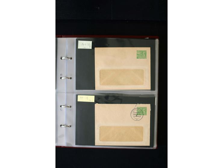 1952/90, Privatganzsachen-Sammlung mit ca. 1300 Umschlägen, Karten, Streifbändern etc., ungebraucht und gestempelt mit Double