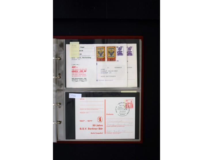 1952/90, Privatganzsachen-Sammlung mit ca. 1300 Umschlägen, Karten, Streifbändern etc., ungebraucht und gestempelt mit Double