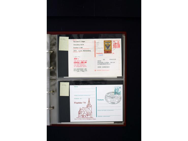 1952/90, Privatganzsachen-Sammlung mit ca. 1300 Umschlägen, Karten, Streifbändern etc., ungebraucht und gestempelt mit Double