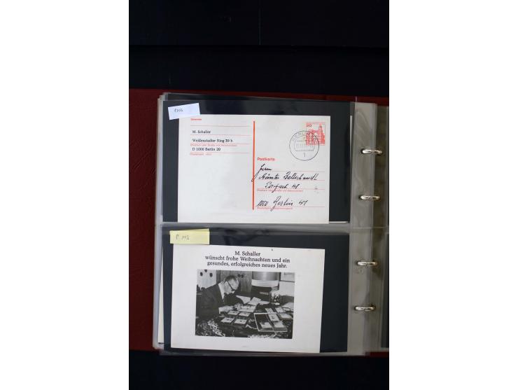 1952/90, Privatganzsachen-Sammlung mit ca. 1300 Umschlägen, Karten, Streifbändern etc., ungebraucht und gestempelt mit Double